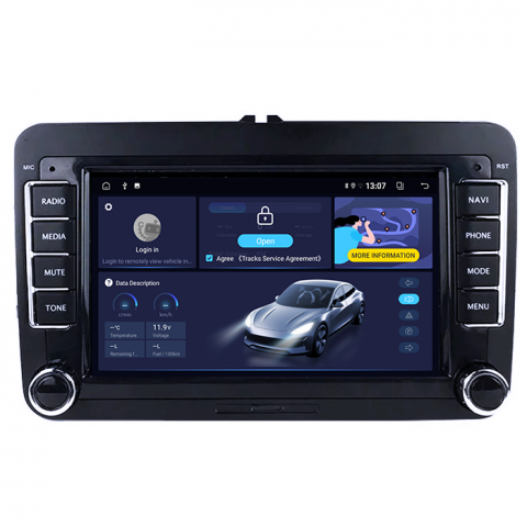 Navigatie dedicata Volkswagen, 4GB RAM 64GB ROM, Octacore, Android 14, Display QLED 7", DSP, Carplay&Android Auto, SIM 4G, Ventilator Activ [1]