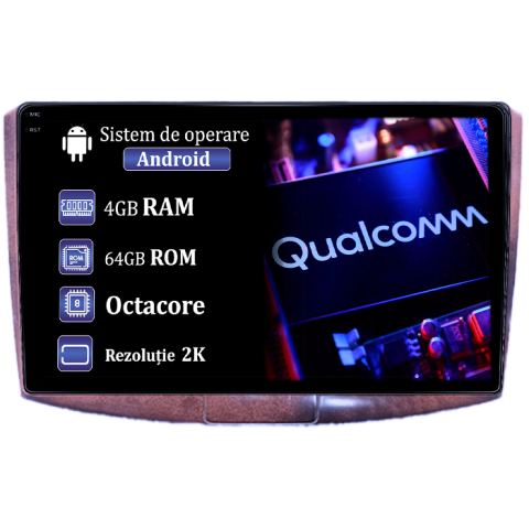 Passat B6 (2006-2011) - Navigatie dedicata Volkwagen Passat B6/B7 Black, 4GB RAM 64GB ROM, Procesor Qualcomm Octacore, Android 14, Rezolutie 2K, Display QLED 9", DSP, Carplay&Android Auto, SIM 4G