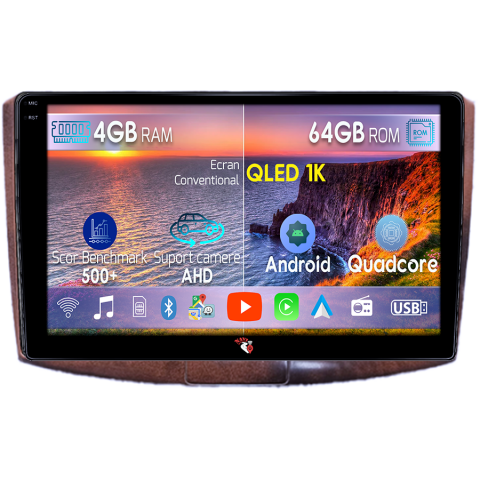 Passat B7 (2012-prezent) - Navigatie dedicata Volkwagen Passat B6/B7 Brown, 4GB RAM 64GB ROM, Octacore, Android 14, Display QLED 1K 9", DSP, Carplay&Android Auto, SIM 4G, Ventilator Activ
