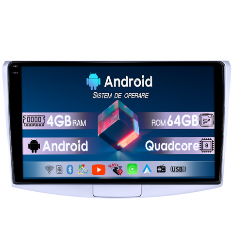 Navigatie dedicata Volkwagen Passat B6/B7 Brown, 4GB RAM 64GB ROM, Quadcore, Android 14, Display QLED 1K, 9", DSP, Carplay&Android Auto, Suport camere AHD [2]