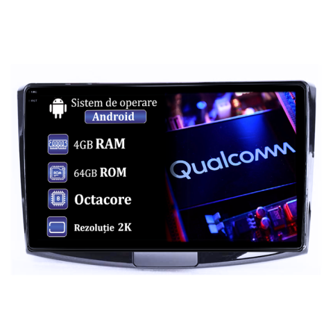 Passat B6 (2006-2011) - Navigatie dedicata Volkwagen Passat B6/B7 Gray, 4GB RAM 64GB ROM, Procesor Qualcomm Octacore, Android 14, Rezolutie 2K, Display QLED 9", DSP, Carplay&Android Auto, SIM 4G