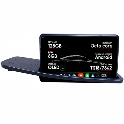 Navigatii Dedicate - Navigatie dedicata Volvo S40 C30 C70 2004-2013, 8GB RAM 128GB ROM, Octacore, Platforma TS18, Android 14, Display QLED 9", Suporta camera 360", DSP, Carplay&Android Auto, SIM 4G, Ventilator Activ