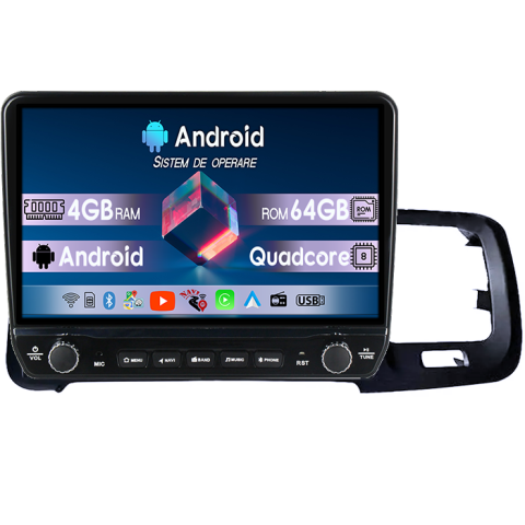 S60 V60 2011-2020 - Navigatie dedicata Volvo S60 V60 2011-2020 Tesla cu butoane rotative model 2024, 4GB RAM 64GB ROM, Procesor Quadcore, Android 14, Display QLED 10", DSP, Carplay&Android Auto