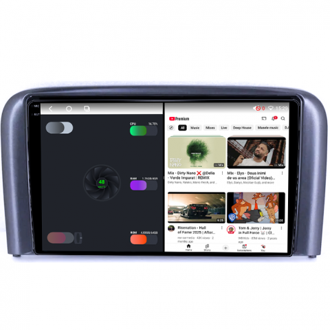 Navigatie dedicata Volvo S80 1998-2006, 4GB RAM 64GB ROM, Octacore, Android 14, Display QLED 1K 9", Carplay&Android Auto, SIM 4G, Ventilator Activ [2]