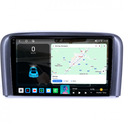Navigatie dedicata Volvo S80 1998-2006, 4GB RAM 64GB ROM, Octacore, Android 14, Display QLED 1K 9", Carplay&Android Auto, SIM 4G, Ventilator Activ [1]