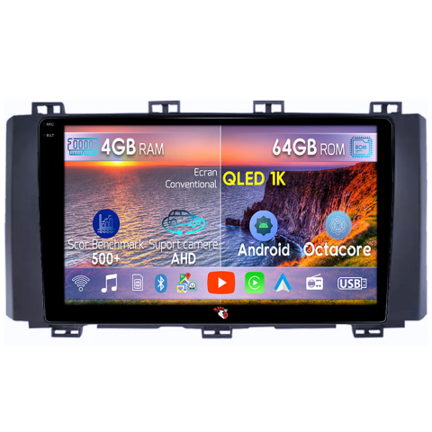 Navigatii Dedicate - Navigatie dedicata Ateca 2016-2022, 4GB RAM 64GB ROM, Octacore, Android 14, Display QLED 10", DSP, Carplay&Android Auto, SIM 4G, Ventilator Activ