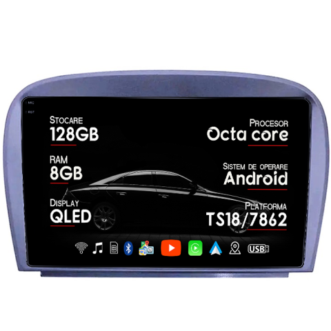 Smart Fortwo 2016 - Navigatie dedicata Smart Fortwo 2016, 8GB RAM 128GB ROM, Octacore, Platforma TS18, Android 14, Display QLED 10", Suporta camera 360", DSP, Carplay&AndroidAuto