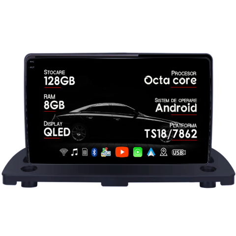Navigatii Dedicate - Navigatie dedicata Volvo XC90, 8GB RAM 128GB ROM, Octacore,Android 14, Display QLED 9", Suporta camera 360", DSP, Carplay&Android Auto, SIM 4G, Ventilator Activ