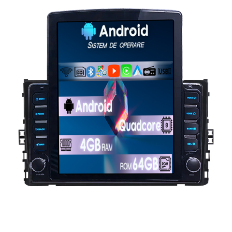 Polo 6 2018-2022 - Navigatie dedicata VW 2018, Tesla Style, ANDROID 13, 9.7" , 4GB RAM 64GB ROM, Internet, Aplicatii, Waze, GPS