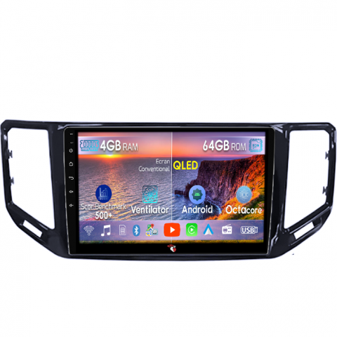 VW Atlas 2017+ - Navigatie dedicata VW Atlas 2017+, 4GB RAM 64GB ROM, Octacore, Android 14, Display QLED 10", DSP, Carplay&Android Auto, SIM 4G, Ventilator Activ