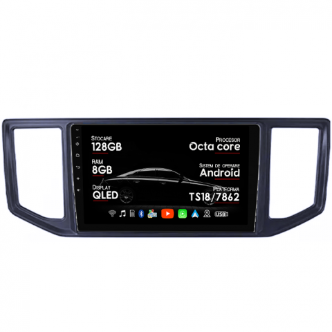 VW Crafter 2017-2021 - Navigatie dedicata VW Crafter 2017-2021, 8GB RAM 128GB ROM, Octacore, Platforma TS18, Android 14, Display QLED 10”, Suporta camera 360º, DSP, Carplay&Android Auto, SIM 4G, Ventilator Activ