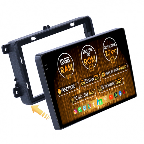 Volkswagen - Navigatie dedicata VW Golf 5 2004-2010, 12GB RAM 256GB ROM, Android 14, Rezolutie 2K, Display QLED, 9", DSP, Carplay, Android Auto, Internet, Youtube, Waze, Wi Fi, USB