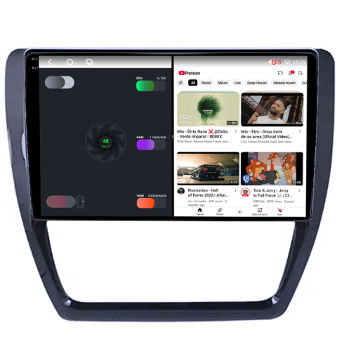 Navigatie dedicata VW Jetta 2012-2016, 4GB RAM 64GB ROM, Procesor Qualcomm Octacore, Android 14, Rezolutie 2K, Display QLED 10", DSP, Carplay&Android Auto, SIM 4G [2]