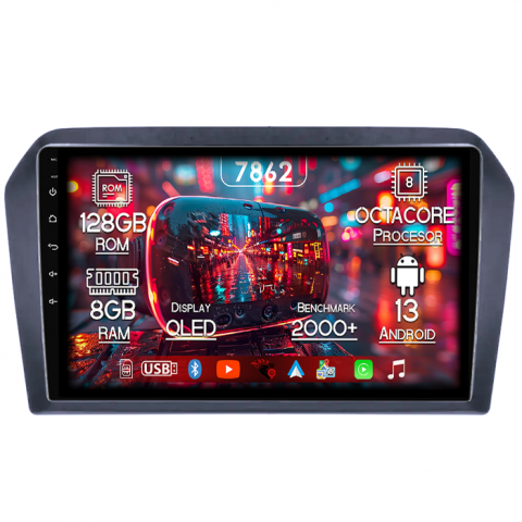 Jetta 2013-2017 - Navigatie dedicata VW Jetta 2013-2017, 8GB RAM 128GB ROM, Octacore, Platforma 7862,Android 14, Display QLED 9”, Suporta camera 360º, DSP, Carplay&Android Auto, SIM 4G, Ventilator Activ