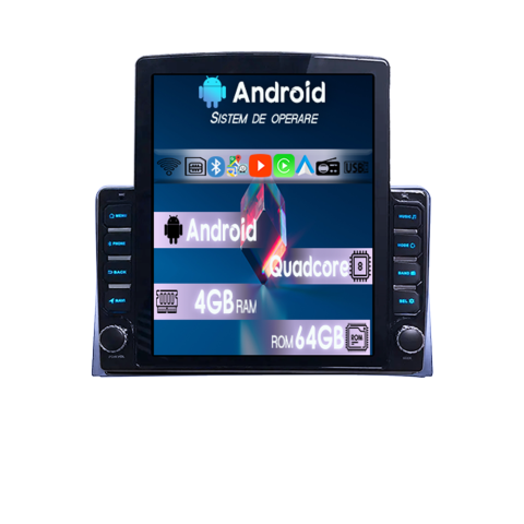 Multivan T5 2003-2015 - Navigatie dedicata VW Multivan 2003-2015 Tesla Style, ANDROID 13, 9.7" , 4GB RAM 64GB ROM, Internet, Aplicatii, Waze, GPS