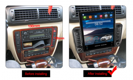 Navigatie dedicata VW Passat B5,Tesla Style, ANDROID 13,Carplay&Android Auto, 10 inch , 8+128GB, Internet, Aplicatii, Waze, GPS [2]