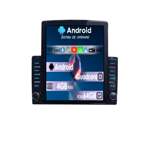 Passat B5 (1996-2005) - Navigatie dedicata VW Passat B5,Tesla Style, ANDROID 13, Carplay&Android Auto, 9.7" , 4GB RAM 64GB ROM, Internet, Aplicatii, Waze, GPS
