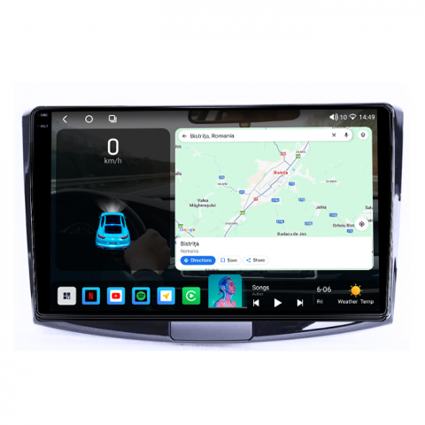 Passat B6 (2006-2011) - Navigatie dedicata VW Passat B6 2010-present, Black, 4GB RAM 64GB ROM, Octacore, Android 14, Display QLED 1K 10", DSP, Carplay, Android Auto, Internet, Youtube, Waze, WIFI, Bluetooth