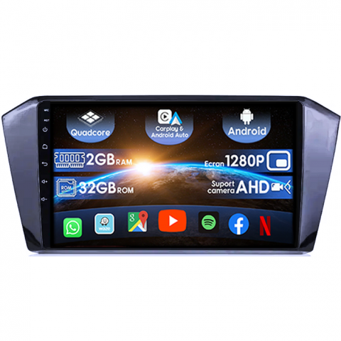 Volkswagen - (Resigilata) Navigatie dedicata VW Passat B8 2015-2018, 2GB RAM 32GB ROM, Quad Core, Display 10.1" IPS Full HD, Carplay, Android 14, Bluetooth, Magazin Play, Suport camere AHD