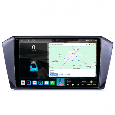 Navigatie dedicata VW Passat B8 2015-2018, 4GB RAM 64GB ROM, Octacore, Android 14, Display QLED 1K 10", DSP, Carplay&Android Auto, SIM 4G, Ventilator Activ [1]