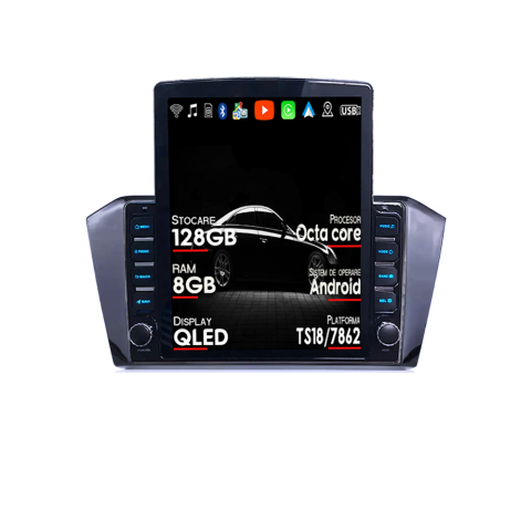 Passat B8 2015-2018 - Navigatie dedicata VW Passat B8 Magotan, Tesla Style, ANDROID 13, 10 inch , 8+128GB, Internet, Aplicatii, Waze, GPS