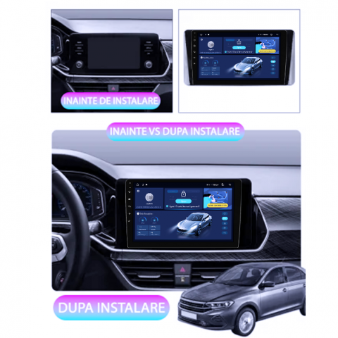 Navigatie dedicata VW Polo 6 2020-2022, Android 14, Wireless Carplay si Android auto 4GB RAM 64GB ROM, Display QLED 1K, 9 inch, Microfon Extern [1]
