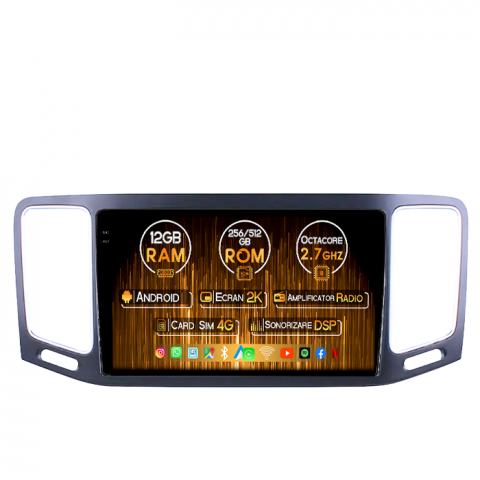 Sharan (1998-prezent) - Navigatie dedicata VW Sharan 2012-2018, 12GB RAM 256GB ROM, Android 14, Rezolutie 2K, Display QLED, 9", DSP, Carplay, Android Auto, Internet, Youtube, Waze, Wi Fi, USB