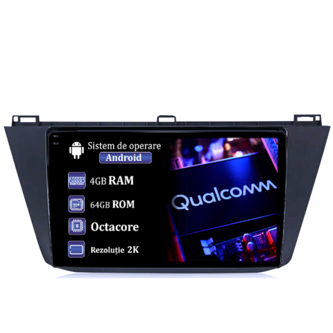 VW Tiguan 2017-2019 - Navigatie dedicata VW Tiguan 2017-2019, 4GB RAM 64GB ROM, Procesor Qualcomm Octacore, Android 14, Rezolutie 2K, Display QLED 10", DSP, Carplay&Android Auto, SIM 4G