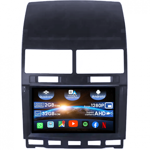 Touareg 2002-2012 - (Resigilata) Navigatie dedicata VW Touareg 2002-2010, 2GB RAM 32GB ROM, Quad Core, Display 9" IPS Full HD, Carplay, Android 14, Bluetooth, Magazin Play, Suport camere AHD