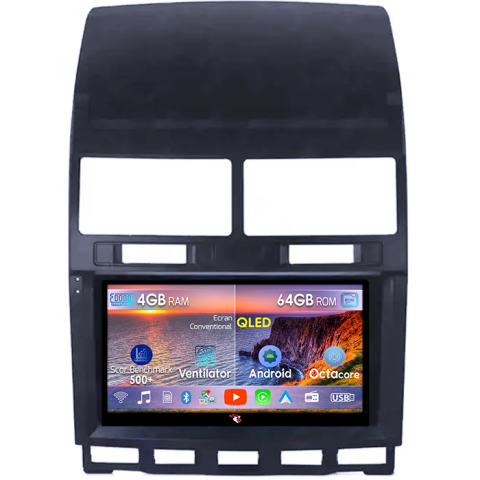 Touareg 2002-2012 - Navigatie dedicata VW Touareg 2002-2012, 4GB RAM 64GB ROM, Octacore, Android 14, Display QLED  9", DSP, Carplay, Android Auto, Internet, Youtube, Waze, WIFI, Bluetooth
