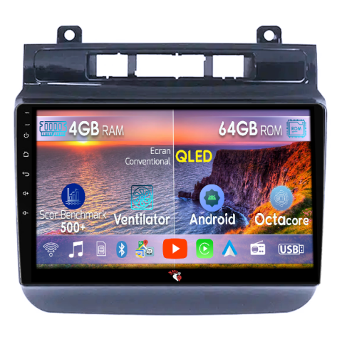 Touareg 2012-2017 - Navigatie dedicata VW Touareg 2012-2017, 4GB RAM 64GB ROM, Octacore, Android 14, Display QLED  9", DSP, Carplay, Android Auto, Internet, Youtube, Waze, WIFI, Bluetooth