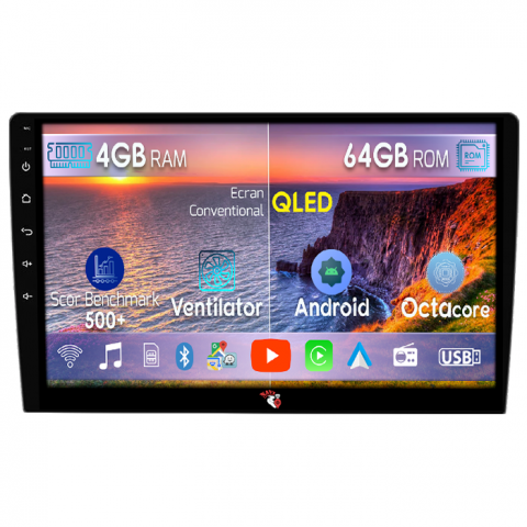 Touareg 2002-2012 - Navigatie dedicata VW Touareg 2003-2010, 4GB RAM 64GB ROM, Octacore, Android 14, Display QLED 9", DSP, Carplay, Android Auto, Internet, Youtube, Waze, WIFI, Bluetooth