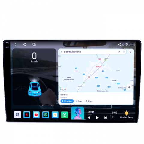 Navigatie dedicata VW Touareg 2003-2010, 4GB RAM 64GB ROM, Octacore, Android 14, Display QLED 1K 9", DSP, Carplay, Android Auto, Internet, Youtube, Waze, WIFI, Bluetooth [1]