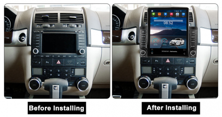 Navigatie dedicata VW Touareg 2003-2010,Tesla Style, ANDROID 13,Carplay&Android Auto, 10 inch , 8+128GB, Internet, Aplicatii, Waze, GPS [2]