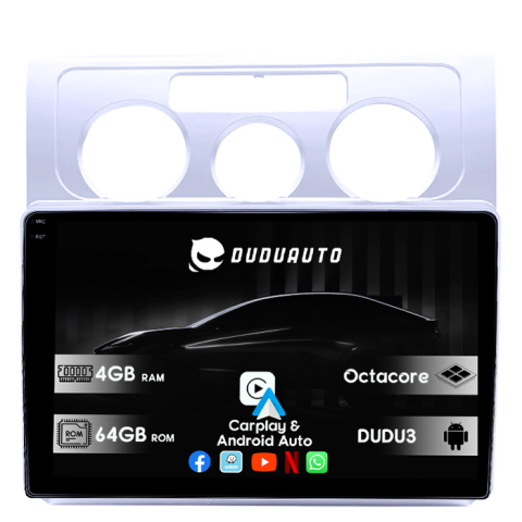 Navigatii Dedicate - Navigatie Dedicata Volkswagen Touran 2003-2015 DUDU3, 4GB RAM 64GB ROM, Octacore, Platforma 8581, Android, Display QLED 9", DSP, Carplay&AndroidAuto