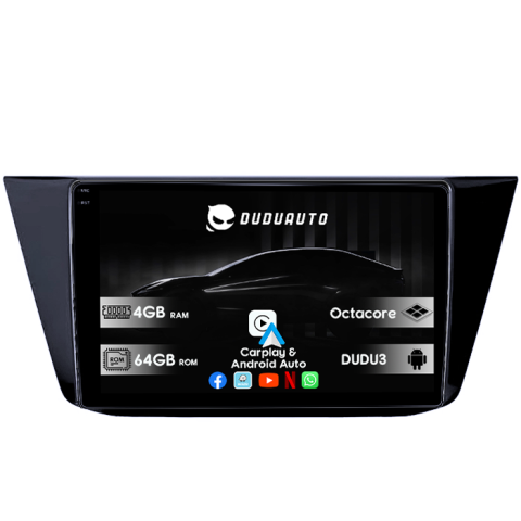 Navigatii Dedicate - Navigatie Dedicata Volkswagen Touran 2015+ DUDU3, 4GB RAM 64GB ROM, Octacore, Platforma 8581, Android, Display QLED 9", DSP, Carplay&AndroidAuto