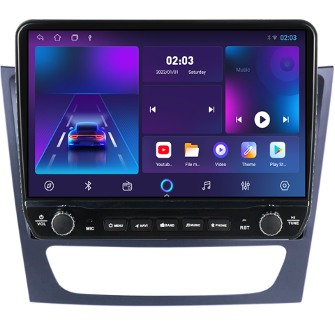 Navigatie dedicata Mercedes w211 Tesla cu butoane rotative model 2024, 4GB RAM 64GB ROM, Procesor Quadcore, Android 14, Display QLED 10", DSP, Carplay&Android Auto [6]