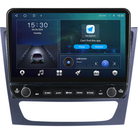 Navigatie dedicata Mercedes w211 Tesla cu butoane rotative model 2024, 4GB RAM 64GB ROM, Procesor Quadcore, Android 14, Display QLED 10", DSP, Carplay&Android Auto [7]