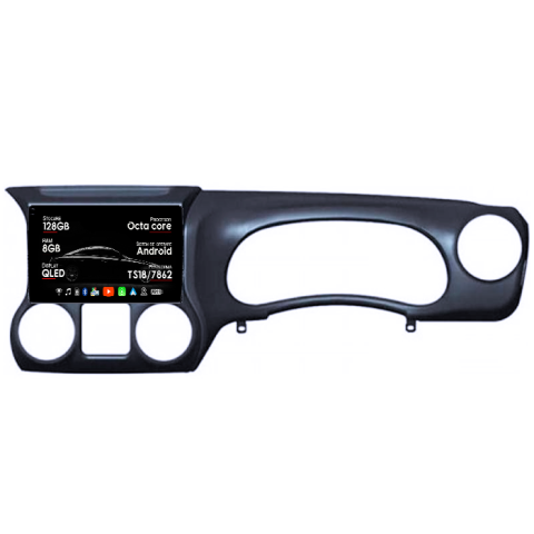 Wrangler 2011-2016 - Navigatie dedicata Wrangler 2014-2016, 8GB RAM 128GB ROM, Octacore, Platforma TS18, Android 14, Display QLED 9â, Suporta camera 360Âş, DSP, Carplay&Android Auto, SIM 4G, Ventilator Activ