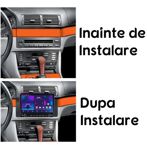 Navigatie dedicata BMW X5 1999-2006 Tesla cu butoane rotative model 2024, 4GB RAM 64GB ROM, Procesor Quadcore, Android 14, Display QLED 10", DSP, Carplay&Android Auto [6]