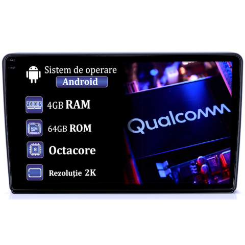 Corsa (2006-2011) - Navigatie dedicata Zafira B, Vectra C, Astra H, Meriva, Corsa D, Antara, 4GB RAM 64GB ROM, Procesor Qualcomm Octacore, Android 14, Rezolutie 2K, Display QLED 9", DSP, Carplay&Android Auto, SIM 4G