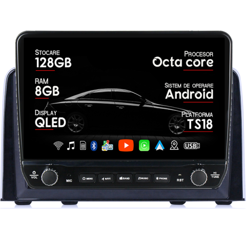 Navigatii Dedicate - Navigatie dedicata Honda CR-V 2016-2018Tesla Cu Butoane Rotative Model 2024, ANDROID 13, 10 inch , 8+128GB, Internet, Aplicatii, Waze, GPS       