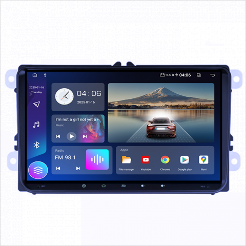 Volkswagen - (Resigilata) Navigatie dedicata Volkswagen, 2GB RAM 32GB ROM, Quad Core, Display 9" IPS Full HD, Carplay&Android Auto, Android 14, Suport camere AHD