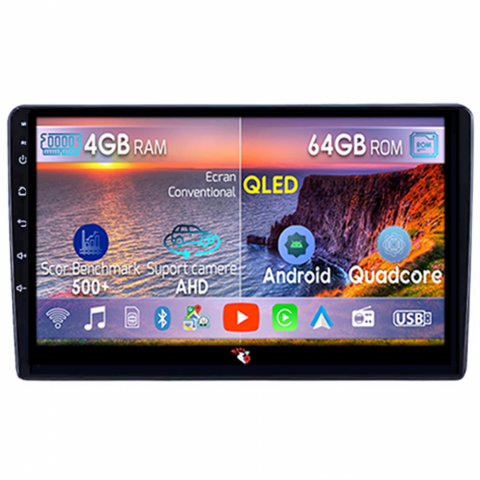 Dacia Duster  2018-2022 - Navigatie dedicata Duster 2017- 2022, 4 GB RAM 64GB ROM, Android 14, Carplay si Android auto, Display IPS 10" Full HD -