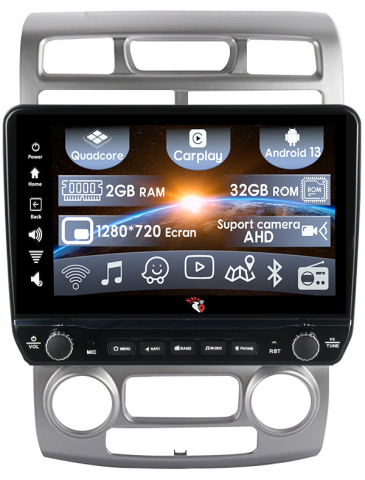 Kia - Navigatie dedicata Sportage 2004-2007 cu butoane rotative model 2024, 9 Inch, 2GB RAM 32GB ROM, Quadcore, Android 13, WiFi, Bluetooth, Magazin Play