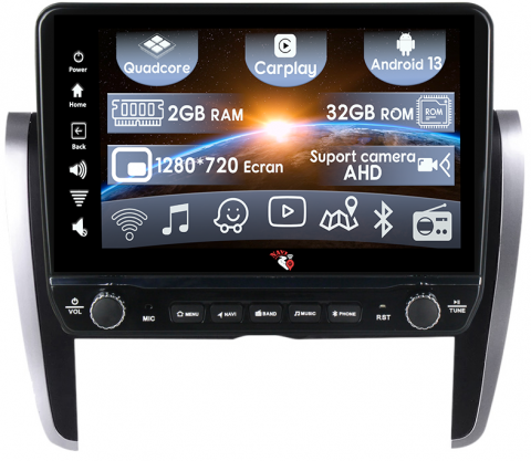 Allion 2007-2020 - Navigatie dedicata Allion 2007-2020 cu butoane rotative model 2024, 9 Inch, 2GB RAM 32GB ROM, Quadcore, Android 13, WiFi, Bluetooth, Magazin Play