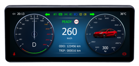 Tesla - Navigatie NAVI-IT Dashboard Headup Display compatibil cu Tesla Model 3/Model Y 2022, bord digital, 8.8", Android Auto & Apple Carplay, Linux, procesor AMD