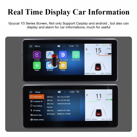 Navigatie NAVI-IT Dashboard Headup Display compatibil cu Tesla Model 3/Model Y 2017-2022, bord digital, 8.8", Android Auto & Apple Carplay, Linux, procesor Intel [5]