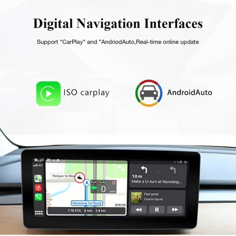 Navigatie NAVI-IT Dashboard Headup Display compatibil cu Tesla Model 3/Model Y 2017-2022, bord digital, 8.8", Android Auto & Apple Carplay, Linux, procesor Intel [6]
