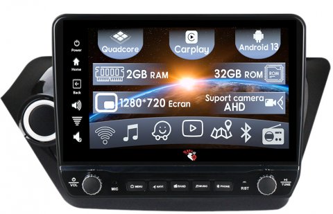 Kia - Navigatie dedicata RIO 2011-2015 cu butoane rotative model 2024, 9 Inch, 2GB RAM 32GB ROM, Quadcore, Android 13, WiFi, Bluetooth, Magazin Play
